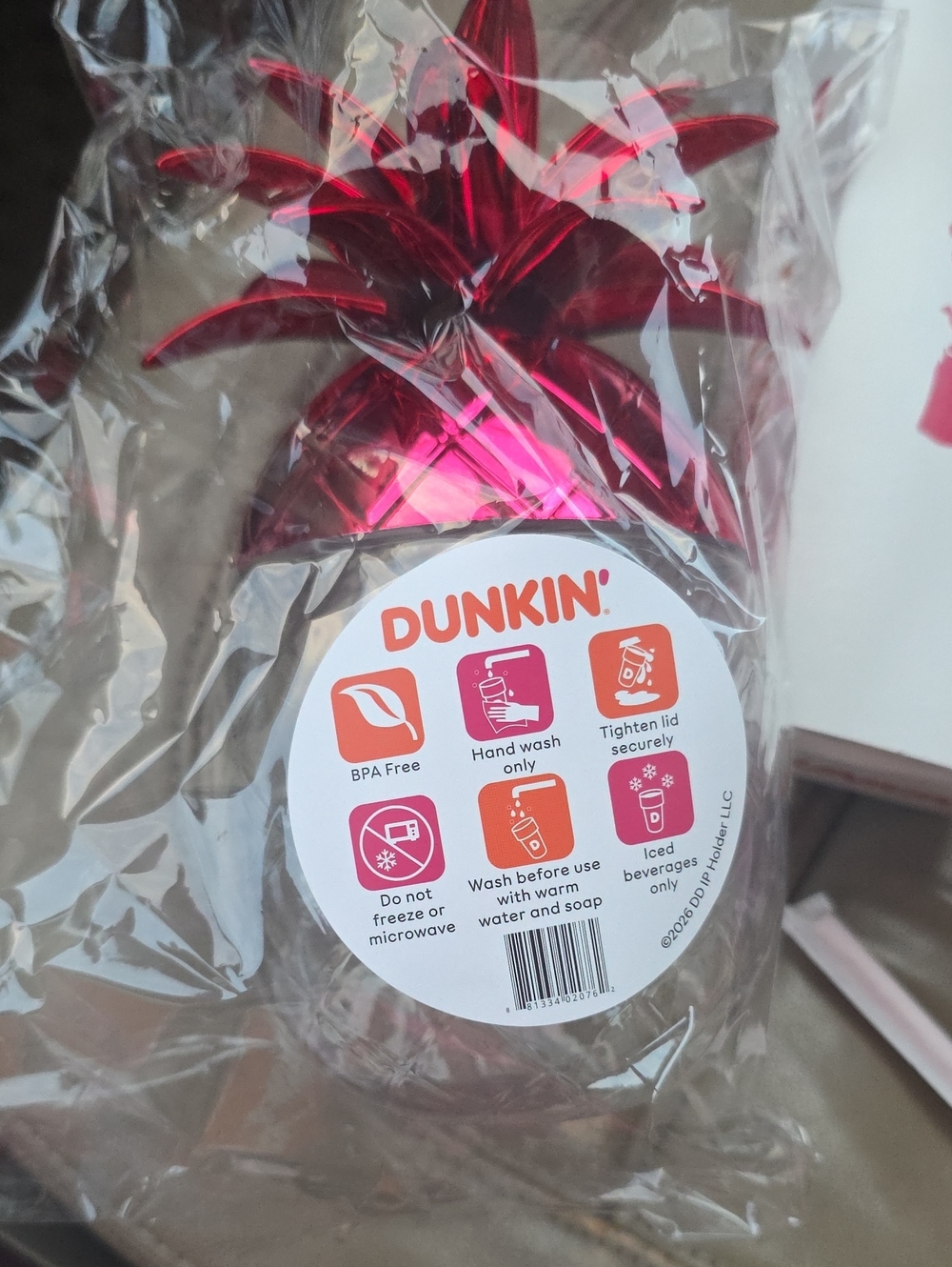 Dunkin' Pink Pineapple Tumbler - Reusable Beverage Cup